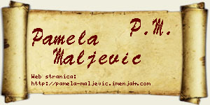 Pamela Maljević vizit kartica